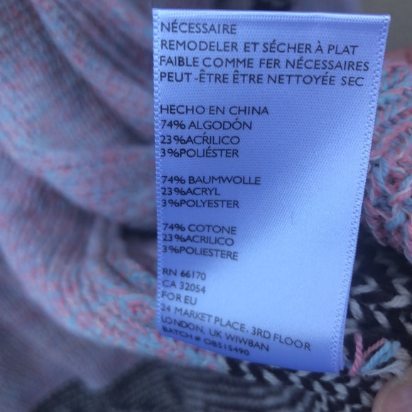 🌹🌹Ecote Patterned Sweater/Cardigan Size L BNWT🌹🌹 - Picture 7 of 9